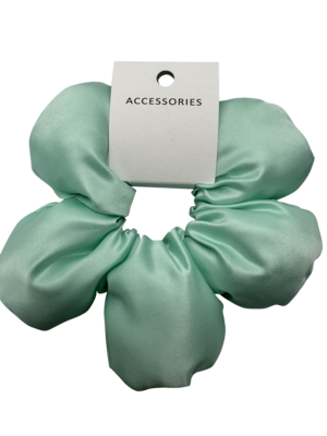 여성용 순수 실크 플로럴 헤어타이, 한국 스타일 헤어 액세서리